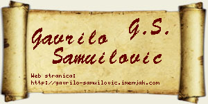 Gavrilo Samuilović vizit kartica